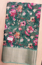 Load image into Gallery viewer, Floral design Georgette saree
