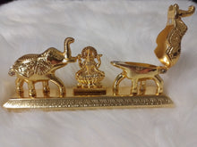 Load image into Gallery viewer, Lakshmi metal idol with kumkum holder for gifting and pooja
